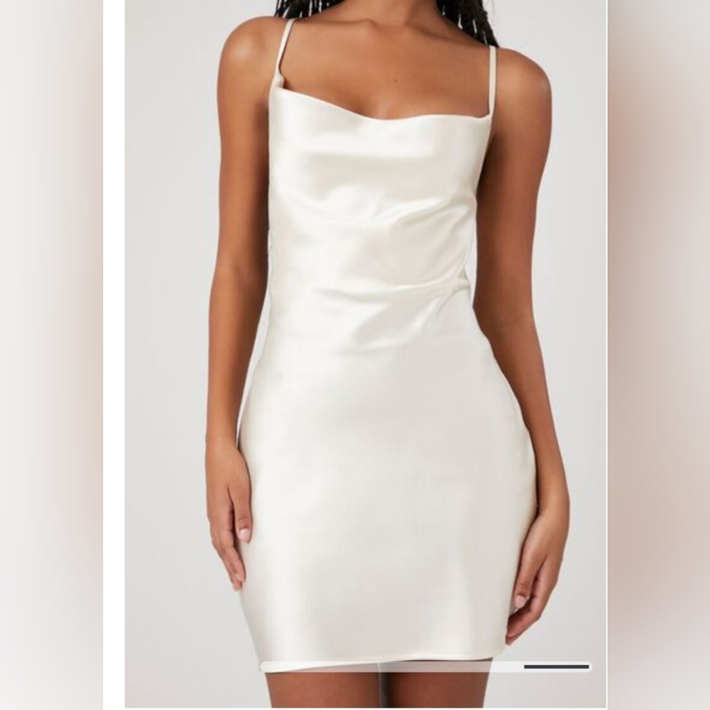 FOREVER 21 *NWT* Cowl Neck Satun Slip Dress